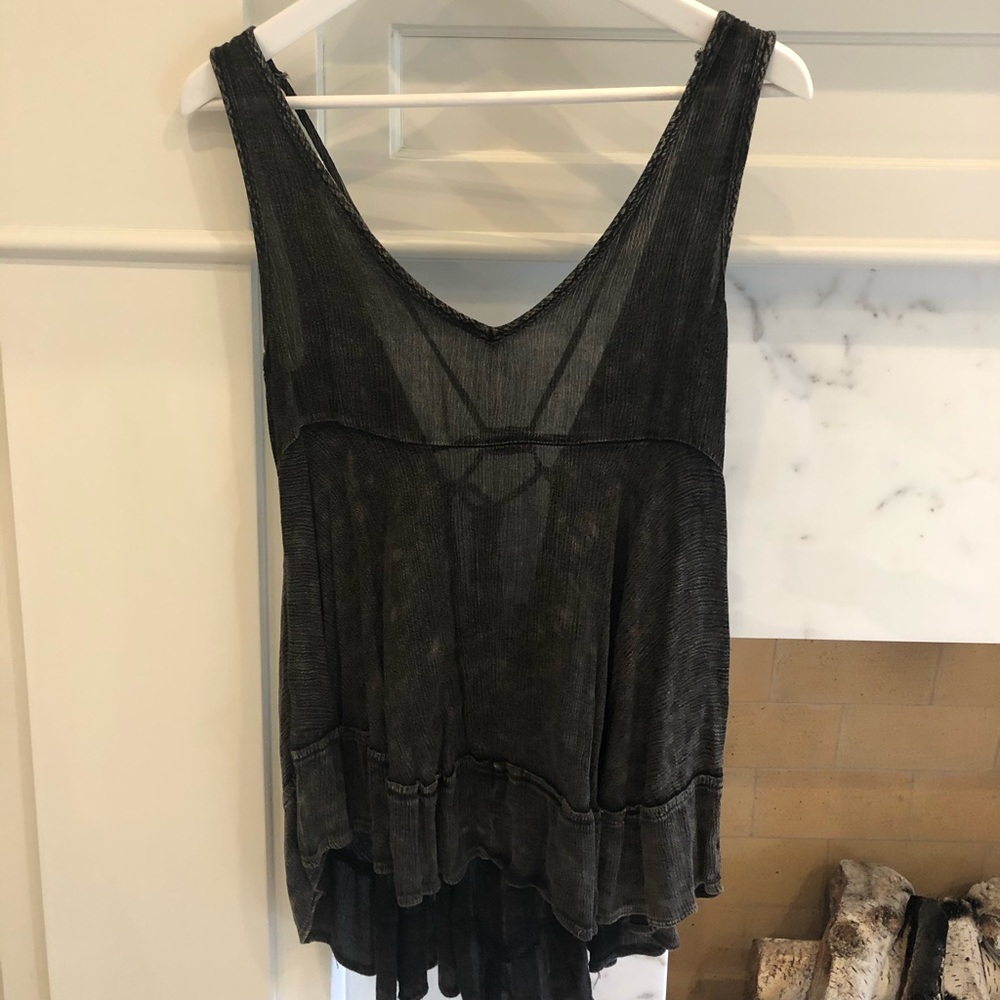Altar’d State dark grey tank top when tie back